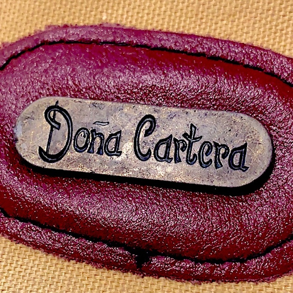 Dona Cartera Tennessee Handbags Tan Brown Leather Purse Wristlet Vintage Clutch - Picture 8 of 12